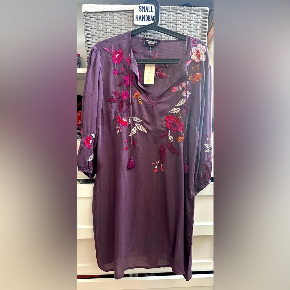 Johnny Was Workshop, Mirabel Relaxed Dress, NWT, plum colored, size medium